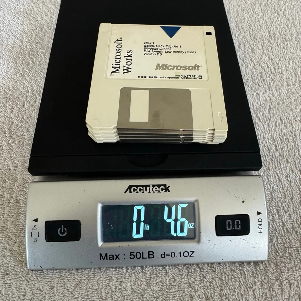 Microsoft Works 2.0 3.5” Floppy Disk Set Disks 1-6 Untested Vintage 1991